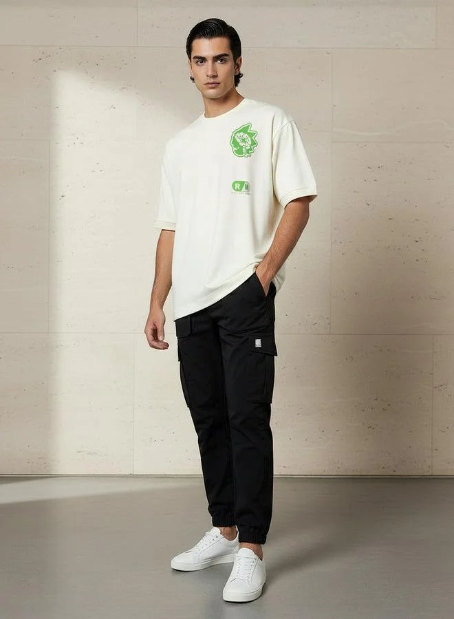 SP Characters  Men Regular Fit Crew Neck Short Sleeves Rick and Morty Print T-shirt for Men | Best Price UAE